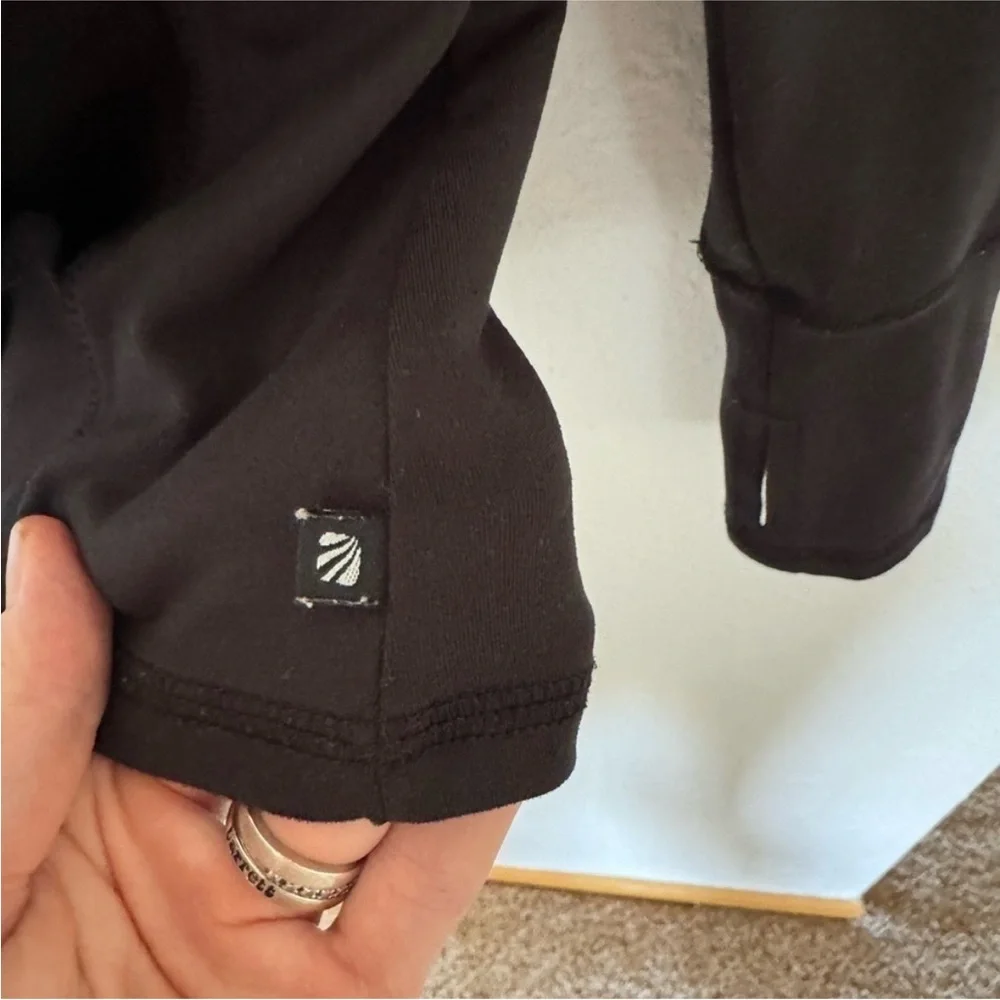 Marika Fitted Zip Up Athletic Jacket Black Size Medium - Picture 6 of 8